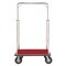 Global Industrial Silver Stainless Steel Bellman Cart, Straight Uprights, 8 Pneumatic Casters, 41-1/4L x 24W x 75H 985117SL - alternate 2